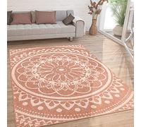 Paco Home Tappeto Cucina Da Esterno Salotto Moderno Balcone Terrazo Motivo Persiano Marocco Etnico Mandala, Dimensione:160x220 cm, Colore:Abricot