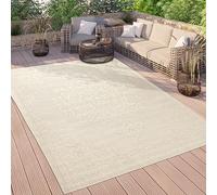 Paco Home Tappeto Cucina Da Esterno Salotto Moderno Balcone Terrazo Ornamenti Motivo Persiano Vintage Lavabile In Lavatrice, Dimensione:160x220 cm, Colore:Crema