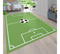 Paco Home Tappeto da gioco per la cameretta dei bambini con design del gioco del calcio, in verde, Dimensione:120x160 cm