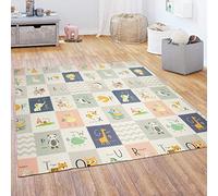 Paco Home Tappeto Gioco Bambini Gattonare Bebè Pieghevole Lavabile Reversibile Animale, Dimensione:180x200 cm, Colore:Bianco