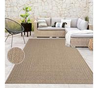 Paco Home Tappeto in iuta per interni-esterni - Naturale e nero, robusto ed elegante, ideale per il terrazza e il soggiorno, Dimensione:80x150 cm, Colore:Beige 3