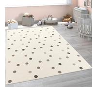 Paco Home Tappeto per bambini cameretta bambine bambini diversi motivi e dimensioni, Dimensione:133 cm quadrato, Colore:Beige 3