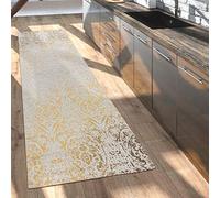 Paco Home Tappeto per esterni, per il balcone, a pelo corto, dall'aspetto orientale, in diversi colori e grandezze, Dimensione:80x150 cm, Colore:Giallo