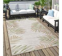 Paco Home Tappeto per esterni, per la terrazza e il balcone, con palme, in diversi colori, Dimensione:80x150 cm, Colore:Verde 3