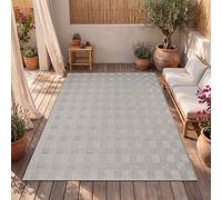 Paco Home Tappeto Per Esterno Da Balcone Terrazza Tappeto Cucina Moderno Boho Etnico, Dimensione:120x160 cm, Colore:Beige 8