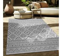 Paco Home Tappeto Per Esterno Da Balcone Terrazza Tappeto Cucina Moderno Boho Etnico, Dimensione:60x100 cm, Colore:Antracite