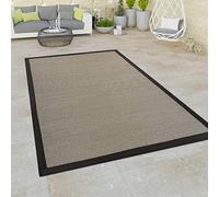 Paco Home Tappeto per interni ed esterni per balcone e terrazza, effetto sisal, grigio verde in vari colori, Dimensione:120x170 cm, Colore:Marrone
