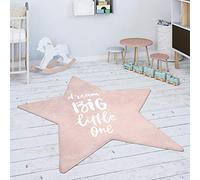 Paco Home Tappeto per la cameretta dei bambini, con diversi design, colori e misure, per bambino e bambina, Dimensione:Forma a stella da 150 cm, Colore:Pink 7
