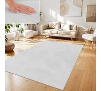 Paco Home Tappeto Moderno Salotto/Camera a pelo corto - Morbido Antiscivolo - 140x200 cm Bianco