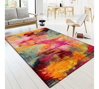 Paco Home Tappeto Salotto Moderno Soggiorno Pelo Corto Moderno Vintage Motivo Astratto Colorato, Dimensione:120x170 cm, Colore:Multicolore 5