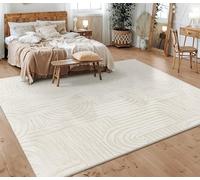 Paco Home Tappeto Salotto Moderno Soggiorno Pelo Corto Motivo Scandinavo Motivo Boho Motivo Geometrico, Dimensione:80x150 cm, Colore:Crema 7