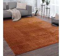 Paco Home Tappeto Salotto Pelo Corto Monocolore Design Moderno Morbido Arancia, Dimensione:100x200 cm
