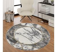 Tappeto Soggiorno Grigio Oro Grigio Border Marmo 3-D modello di marmo Resistente