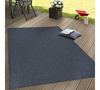 Paco Home Tappeto Tessitura Piatta Esterno E Interno Tappeti Terrazze Look Naturale Navy, Dimensione:80x150 cm