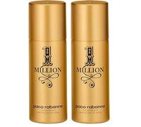 Paco Rabanne 1 Million Deodorante Spray, Uomo, 150 ml (Confezione da 2)