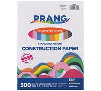 Pacon Rainbow Super Value Construction Paper Ream, 45 Lb, 9 x 12, Assorted - 500 fogli