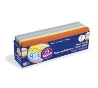 Pacon - Schede flash vuote, confezione da 250, 7,6 x 22,9 cm, 5 colori assortiti, strumenti di apprendimento, schede di revisione, insegnamento, ideali per scuole, compiti e scuola a casa