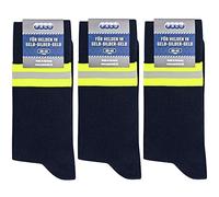 PACOTEX Calzini eroici blu navy, giallo-argento-giallo, coppia - per eroi della vita quotidiana presso i vigili del fuoco Servizio di soccorso e organizzazioni ausiliarie, Blu mare, 39-43