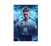 PacSci Poster su tela con stella del calcio Cristiano Ronaldo, 27, decorazione artistica da parete per soggiorno, camera da letto, senza cornice, 30 x 45 cm