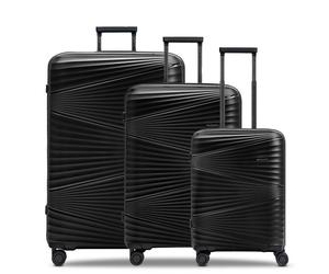 Pactastic Collection 02 THE THREE SET 4 ruote Set di valigie 3 pezzi nero