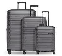 Pactastic Collection 04 THE THREE SET + 4 ruote Set di valigie 3 pezzi espandibile grigio