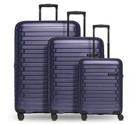 Pactastic Collection 04 THE THREE SET + 4 ruote Set di valigie 3 pezzi espandibile viola