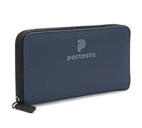 Pactastic Portafoglio con 12 scomparti per carte di credito e un portamonete | 130 grammi leggero per carte e contanti in materiale tecnologico vegano impermeabile | 20 x 10 x 2,5 cm, Blu scuro, 20cm,