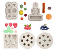 PacuM 5 Pezzi Stampi in Silicone Forma 3D per Cucina e Fai Da Te Resistente Calore Antiaderente Facile Da Pulire Stampo Silicone per Fondente Cioccolato Caramelle Pasta di Gomma