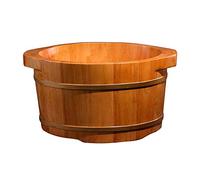 PACUM Barilotto per i Piedi,Secchio da Bagno in Legno per Massaggio,Fatto a Mano,Superficie Liscia per pediluvi,Accessori per Il Bagno Presenti Vision