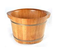 PACUM Barilotto per i Piedi,Secchio da Bagno in Legno per Massaggio,Fatto a Mano,Superficie Liscia per pediluvi,Accessori per Il Bagno Presenti Vision