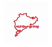 PacuM Car Styling Racing Road Racing Nurburgring su adesivi for auto e decalcomanie adesivi divertenti for il lunotto posteriore (Color : Red, Size : 14cm*12.5cm)