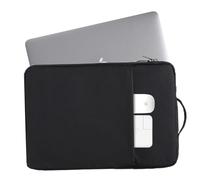 PacuM Custodia Tablet 12 Pollici Tasca Frontale Con Cerniera Borsa Porta Tablet Impermeabile Antiurto Porta iPad Nero per iPad A16 2025/2024/10 Gen 10,9" Galaxy Tab A9+/S9 FE