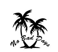 PacuM Fashion No Bad Days Hawaiian Beach Palm Tree Adesivo for Auto Automobili Moto Decalcomanie (Color : Black, Size : 15CM X 15CM)