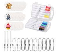PacuM Kit Magic Puffy Paint Con 24 Tela D'acqua Magica 12 Pennarelli Acrilici Colorati 3 Penna 3d Bambini Magic Paint Kit Disegno per Feste Scolastiche Biglietti Lavoretti Fai da te