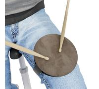 Pad da ginocchio per batteria| Pad silenzioso e portatile da 13 cm con cinghia + bacchette | Strumento compatto per l'allenamento acustico per batteristi, da viaggio e uso domestico | [Beige]