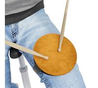 Pad da ginocchio per batteria| Pad silenzioso e portatile da 13 cm con cinghia + bacchette | Strumento compatto per l'allenamento acustico per batteristi, da viaggio e uso domestico | [Giallo]