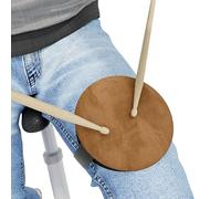 Pad da ginocchio per batteria| Pad silenzioso e portatile da 13 cm con cinghia + bacchette | Strumento compatto per l'allenamento acustico per batteristi, da viaggio e uso domestico | [Dorato]