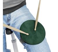 Pad da ginocchio per batteria| Pad silenzioso e portatile da 13 cm con cinghia + bacchette | Strumento compatto per l'allenamento acustico per batteristi, da viaggio e uso domestico | [Verde]
