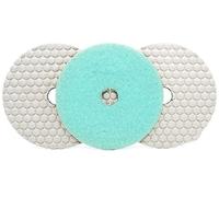 Pad di lucidatura del diamante 3 pezzi 125MM Tampone lucidante diamantato Uso a secco Rettifica affilata for granito Marmo Calcestruzzo Disco abrasivo flessibile Smerigliatrice angolare(1500)