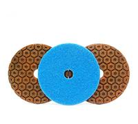 Pad di lucidatura del diamante 3 pezzi 4 pollici diamante metallo lucidatura pastiglie rame legante disco abrasivo pavimento disco for calcestruzzo granito marmo pietra grana(50)