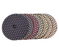 Pad di lucidatura del diamante 7 pezzi/set 5 pollici tampone lucidante a secco affilato flessibile 125 mm tampone lucidante diamantato for granito marmo pietra cemento disco abrasivo(800)