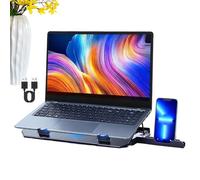 Pad di raffreddamento per laptop - Base ventola silenziosa per laptop | Supporto per ascensore regolabile con supporto per telefono per riduzione del calore e utilizzo