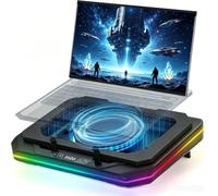 Pad di raffreddamento per Msi GF65 sottile Gaming Laptop Cooler con potente ventola di raffreddamento Turbo può raffreddamento veloce CPU+GPU 40 ° C, velocità variabile, 6 luci RGB