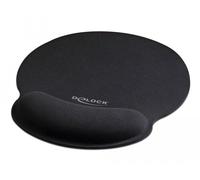 Delock 12559 Tappetino per il mouse con inserto in gel per polso Nero