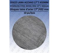 PAD DISCHI LANA D'ACCIAIO 17 432 mm 10 PEZZI per lavapavimenti