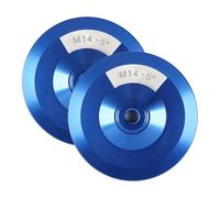 Pad in velcro da 2 pezzi da 5 polliciDischi abrasivi in velcro per smerigliatrice angolare (filettatura M14) per la levigatura del legno, la lucidatura di auto e la finitura, Blu