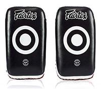 Pad Muay Thai MMA Curvi Fairtex per Pugni, Blocco, Calci, Percussioni | Leggeri e Ammortizzanti | Imbottitura Extra per Sparring per Kickboxing e Difesa Personale(Standard-Nero/bianco) Ringside Stpad4