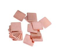 Pad termico dissipatore di rame Shim, Cuscinetto termico con spessore del dissipatore di calore in rame argento da 5 pezzi, dimensioni multiple for il raffreddamento della CPU GPU(15x15x2.0mm)