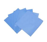 Pad Termico in Silicone, 5 Pezzi, 0.5mm, 1.5W/m-k, Flessibile, 100x100mm, Blu, per CPU GPU Dissipatore di Calore, Gaming e Computer
