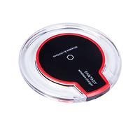 Pad wireless universale ABS con cavo USB, nero, nero/rosso, bianco, compatto, portatile, soluzione di ricarica per casa, ufficio, viaggio